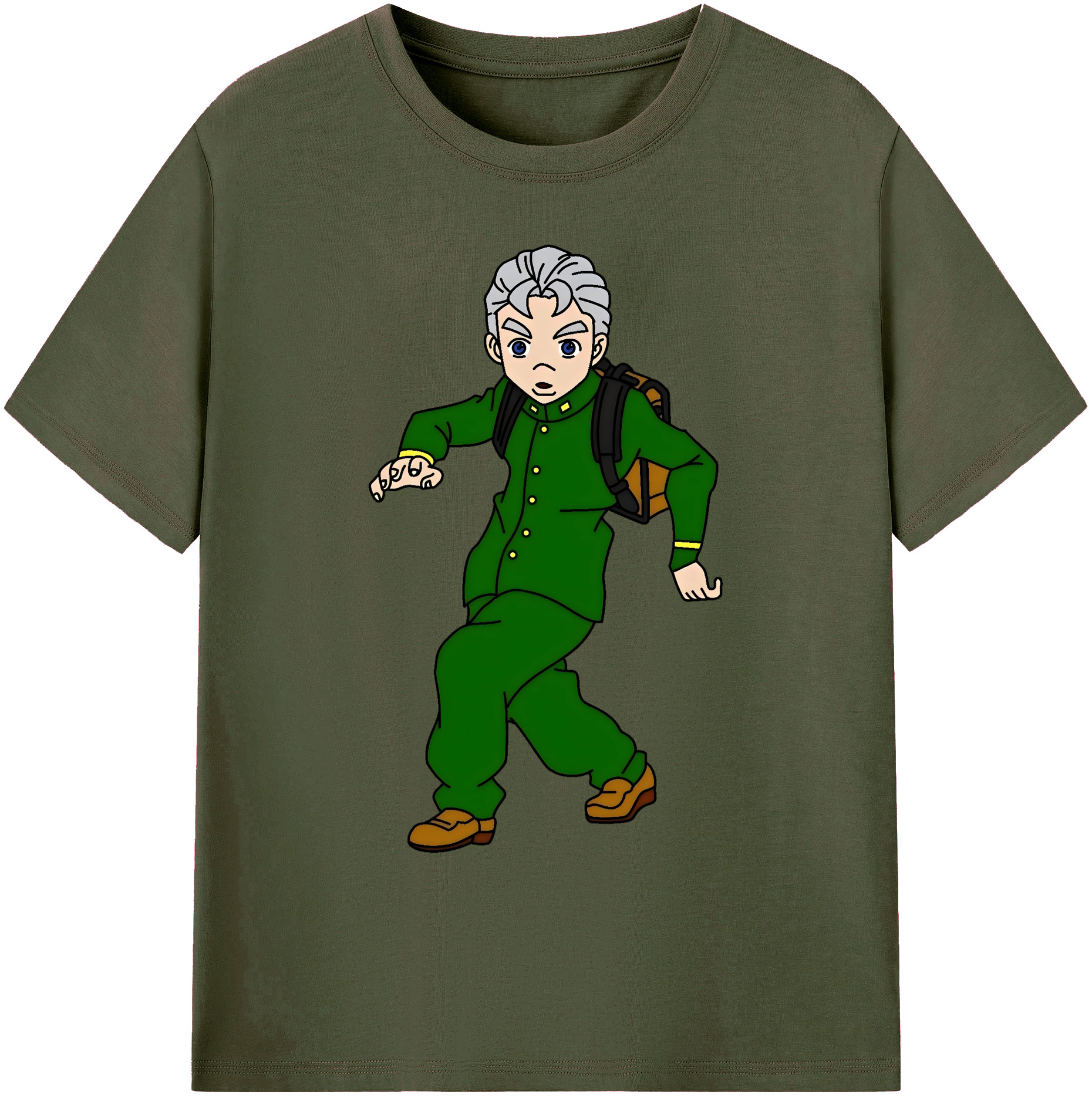（画像用） ジョジョの奇妙な冒険 広瀨康一 JoJo's Bizarre Adventure Hirose Koichi 綿100％ メンズ半袖Tシャツ｜肌触りやわらか＆通気性